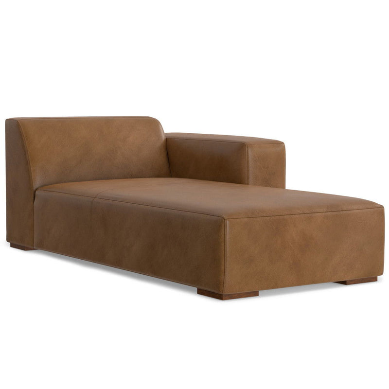 Rex - Right Chaise Sofa Module - Brown