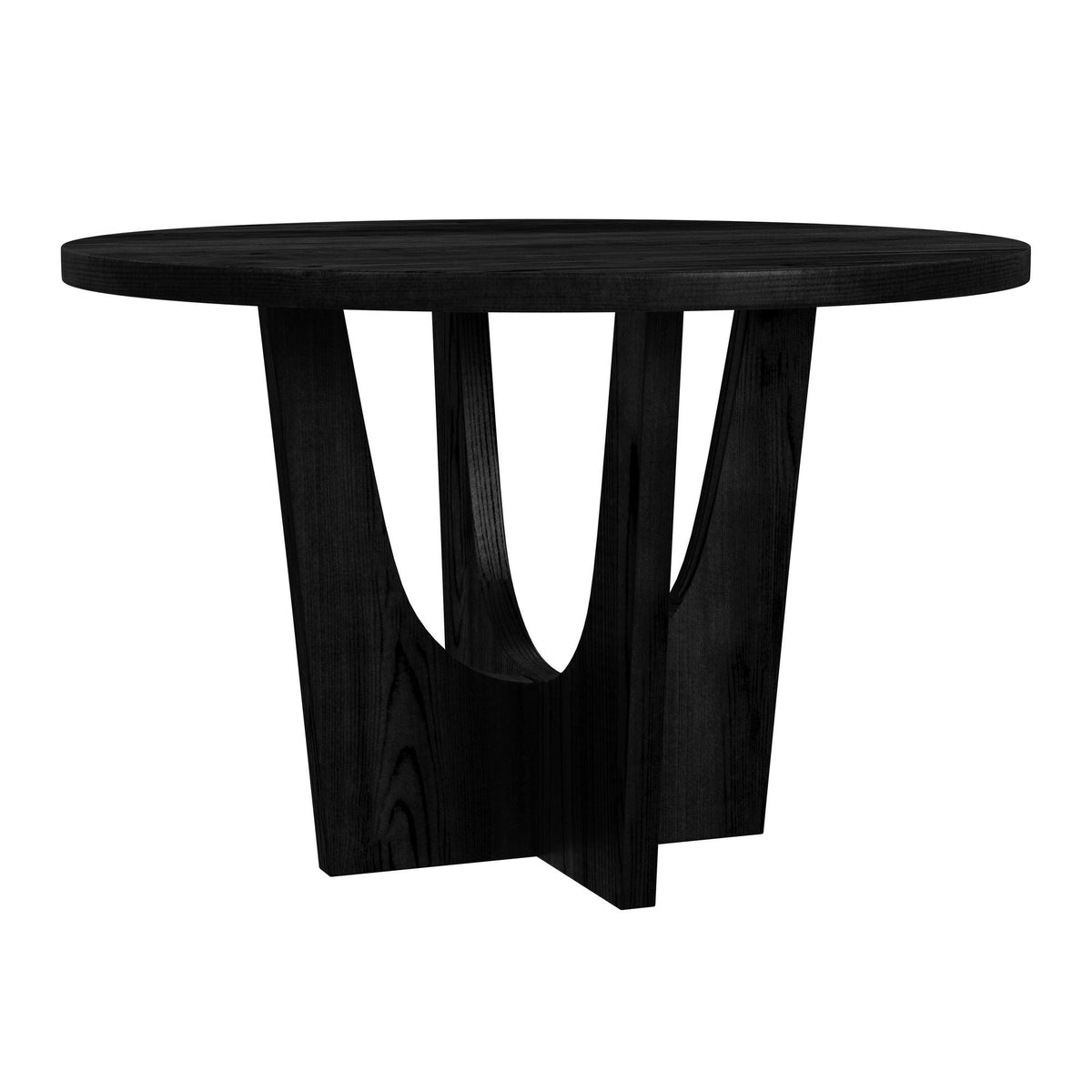 Oregon 5 Piece Counter Height Dining Set (Round Counter Table And Four Chairs) in Black by Elements International, view 8