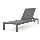 Outdoor Patio Chaise Lounge With 5 Reclining Positions