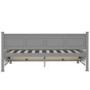 Twin Size Daybed with 2 Large Drawers, X-shaped Frame, Modern and Rustic Casual Style Daybed, Gray