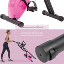 Exercise Bike Folding Stationary Bikes For Home With 16 Level Magnetic Resistance