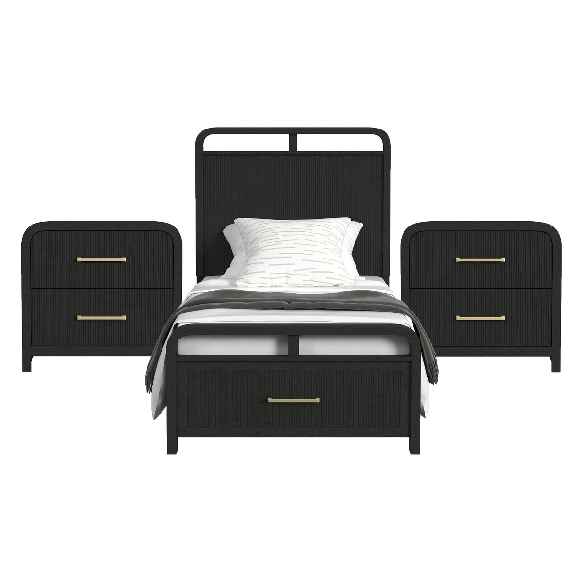Ridgemont Storage Bedroom Set in Black by Elements International, view 7