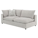 Marisa - Modular Left Facing Loveseat With 2 Pillows - Beige Boucle