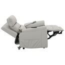 Marsha - Power Recliner With Lift & Massage - Light Gray Leather