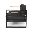Giovanna - 3 Seater Sofa With Aluminum Frame And Water Repellence Cushions - Black