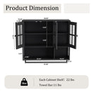 3 Door Wall Cabinet With Glass Door And Towel Bar