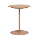 Mode - Leatherette Round C-Shaped Sofa Side Table - Saddle Brown