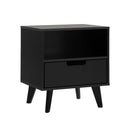 Modern 1 Drawer Nightstand With Open Cubby