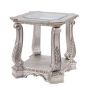 Northville - End Table - Clear Glass & Antique Silver