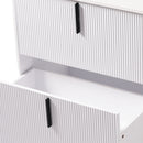 Bathroom Vanity With Ceramic Sink, Fluted Design