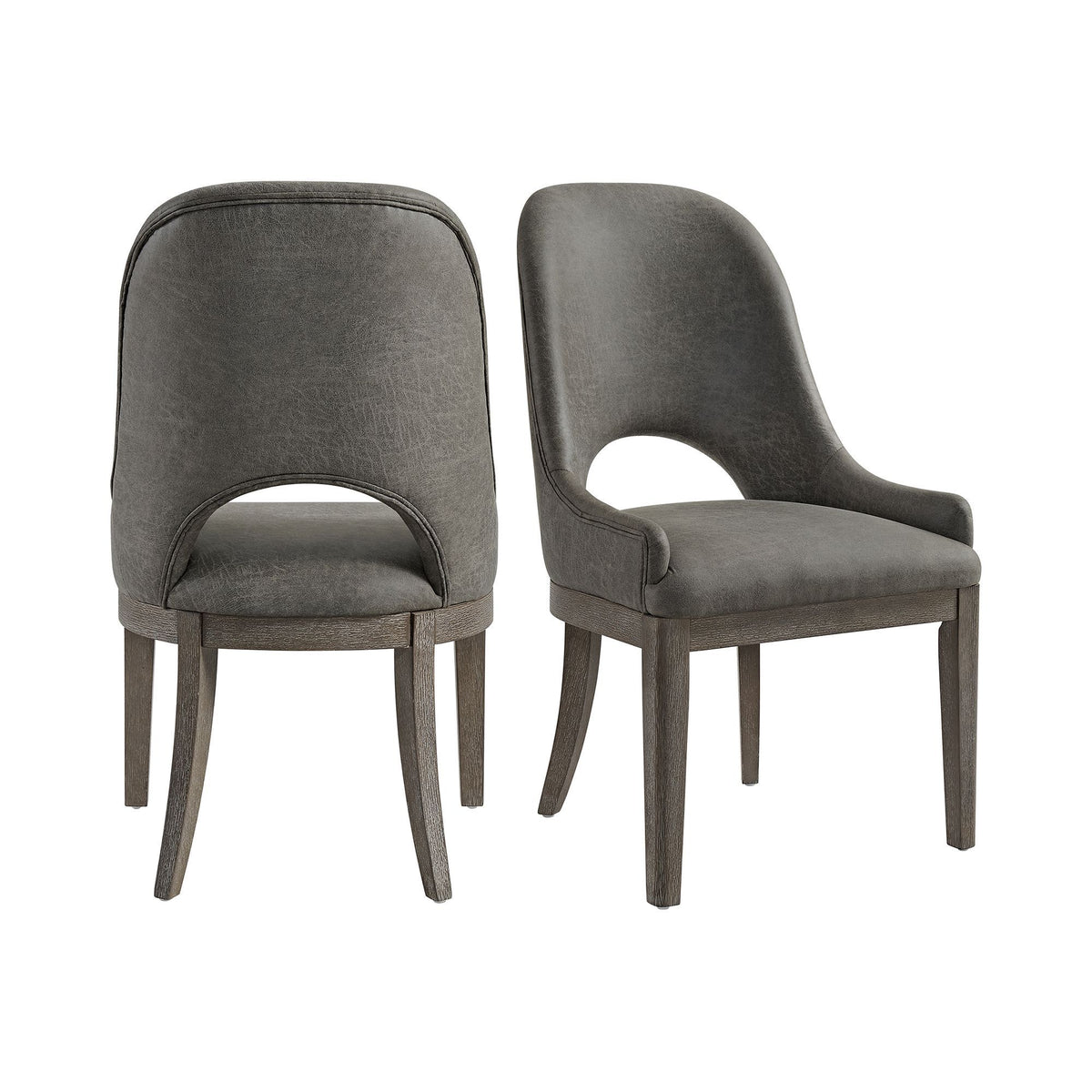 Hollywood Park Dining Chair (Set of 2) in Dark Gray by Elements International, view 4