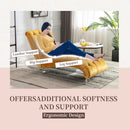 Velvet Chaise Lounge Indoor, Button Tufted Upholstered Chaise Lounge Chair With Pillow