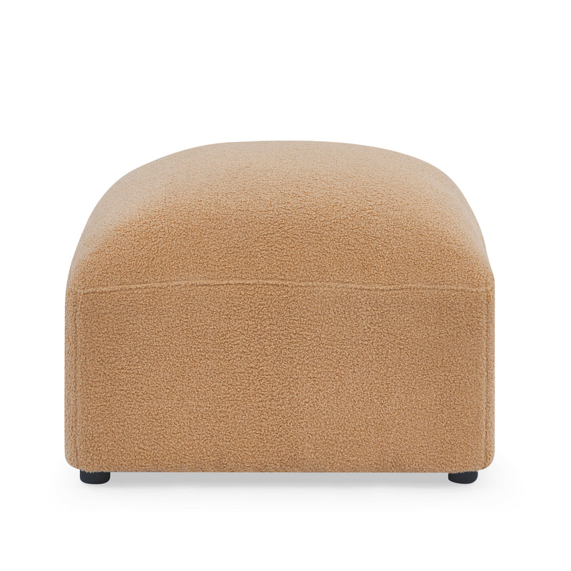 L-Shape Modular Sectional Sofa, DIY Combination,Teddy Fabric,Camel