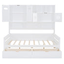 Daybed With All-In-One Cabinet And Shelf