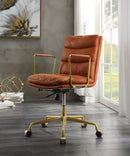 Dudley - Office Chair - Rust Top Grain Leather