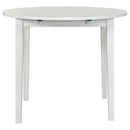Bucknell - 3 Piece Round Drop Leaf Dining Table Set - White