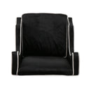 Elegant Velvet Club Chair With Tonal Piping