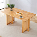 Dining Table With Imitation Rattan Design For Dining Room