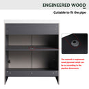 Contemporary Freestanding Bathroom Vanity With Resin Sink & Soft-Close Cabinet Doors