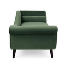 Auroral - Velvet Upholstered Chaise Lounge With Scrolled Arms And Tapered Legs