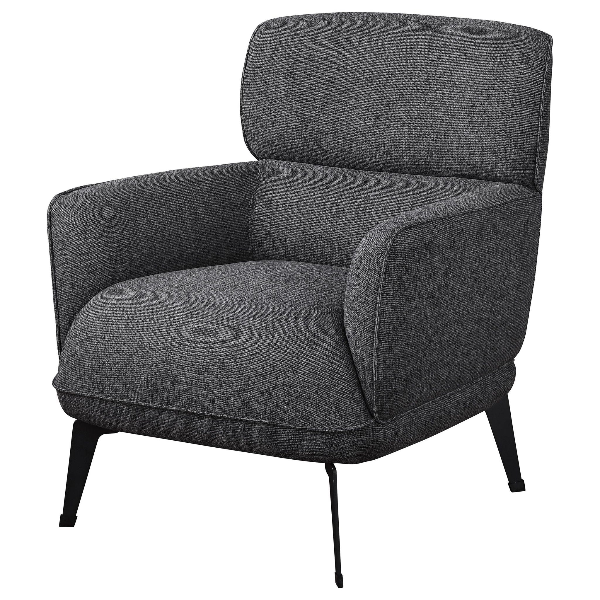 Andrea Upholstered Crecent Arm Accent Chair Grey - Atlantic Fine Furniture Melbourne FL