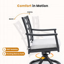 Modern Classic Outdoor Patio Dining Set, Rectangular Table & Dining Chairs, Rust Free, Weather Resistant