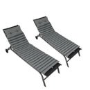2 Piece Outdoor Chaise Lounge Chair Cushion Set