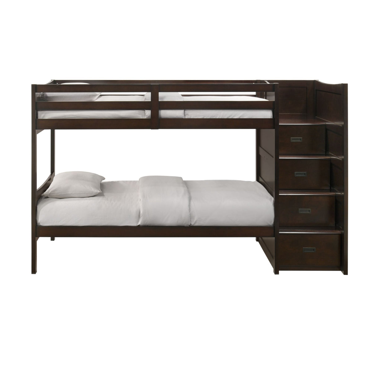 Sami Step Bunk With Right Headboard in Dark Brown by Elements International, view 20