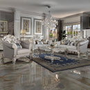 Vendom II - Chair - Two Tone Ivory Fabric & Antique Pearl Finish - Atlantic Fine Furniture Inc