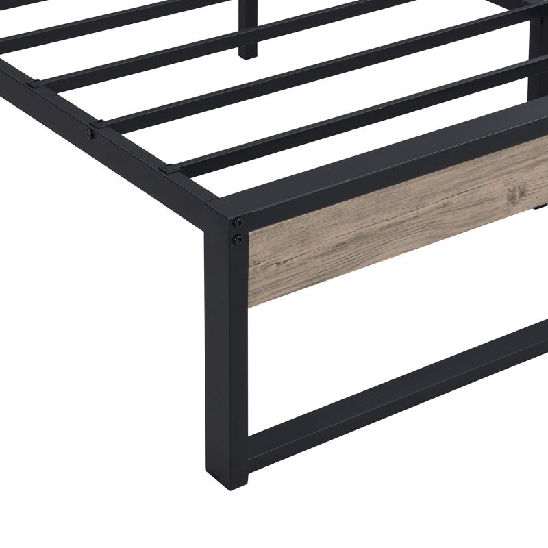 Queen Metal Bed - Black