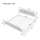 Traditional Style Rattan Bed Frame, No Box Spring Needed