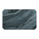 Francesca - Rectangular 5 Piece Gray PU Chairs Dining Set, Table & Four Chairs - Gray Marble