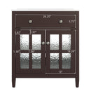 Bathroom Vanity With Ceramic Sink, Adjustable Shelf & Tip Out Tray