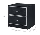 Jabir - Accent Table - Black With Silver Trim - Atlantic Fine Furniture Inc