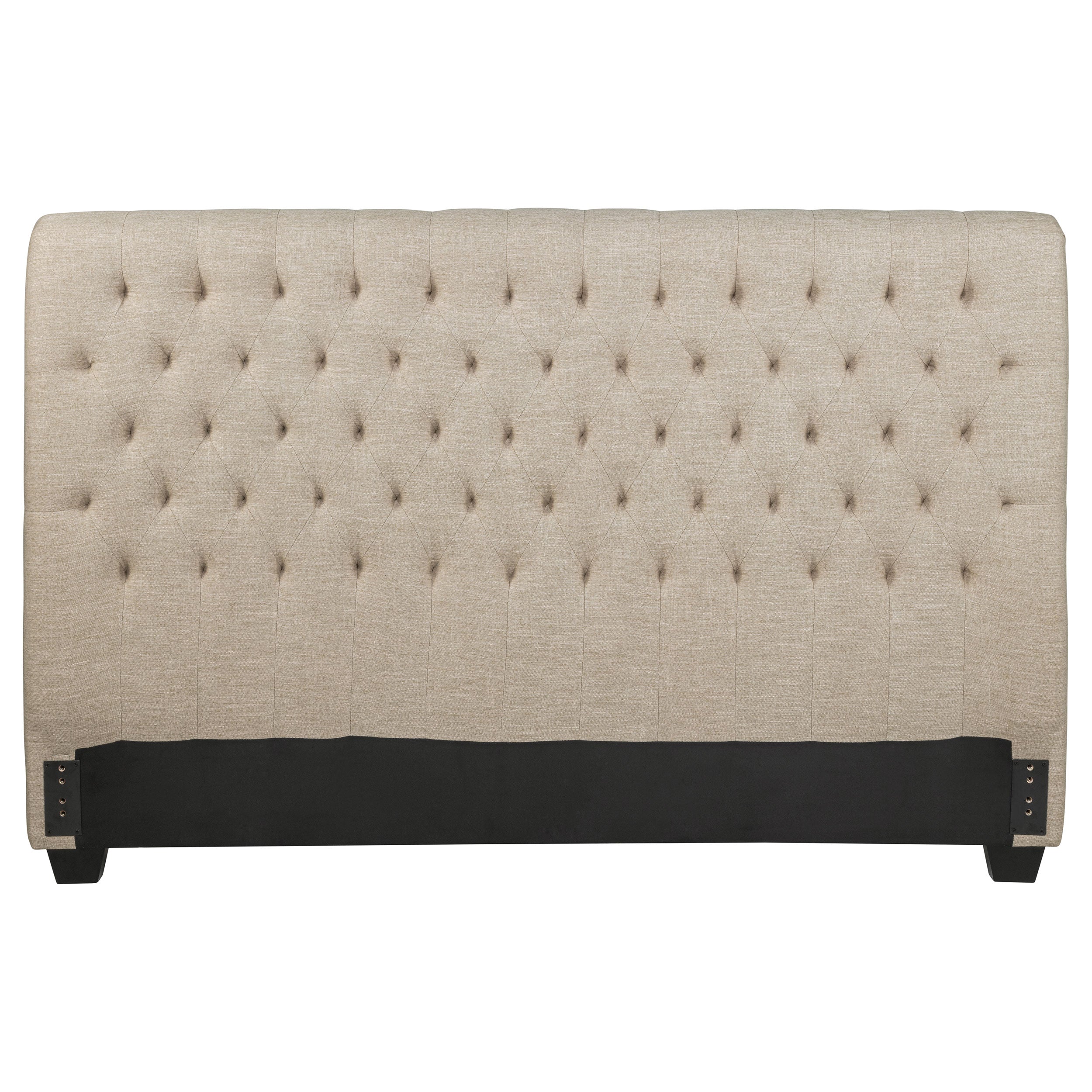 Chloe Upholstered Eastern King Panel Headboard Oatmeal — view 2