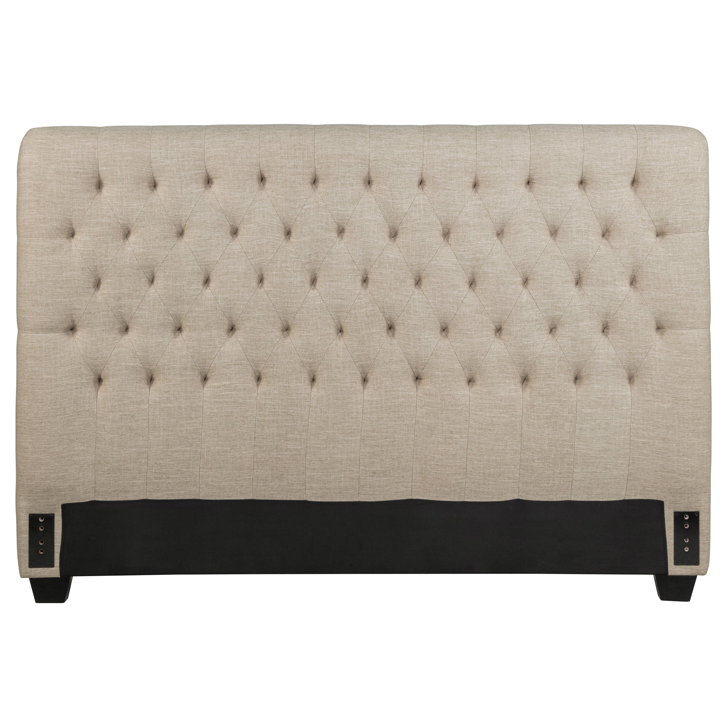 Chloe Upholstered California King Panel Headboard Oatmeal — view 2