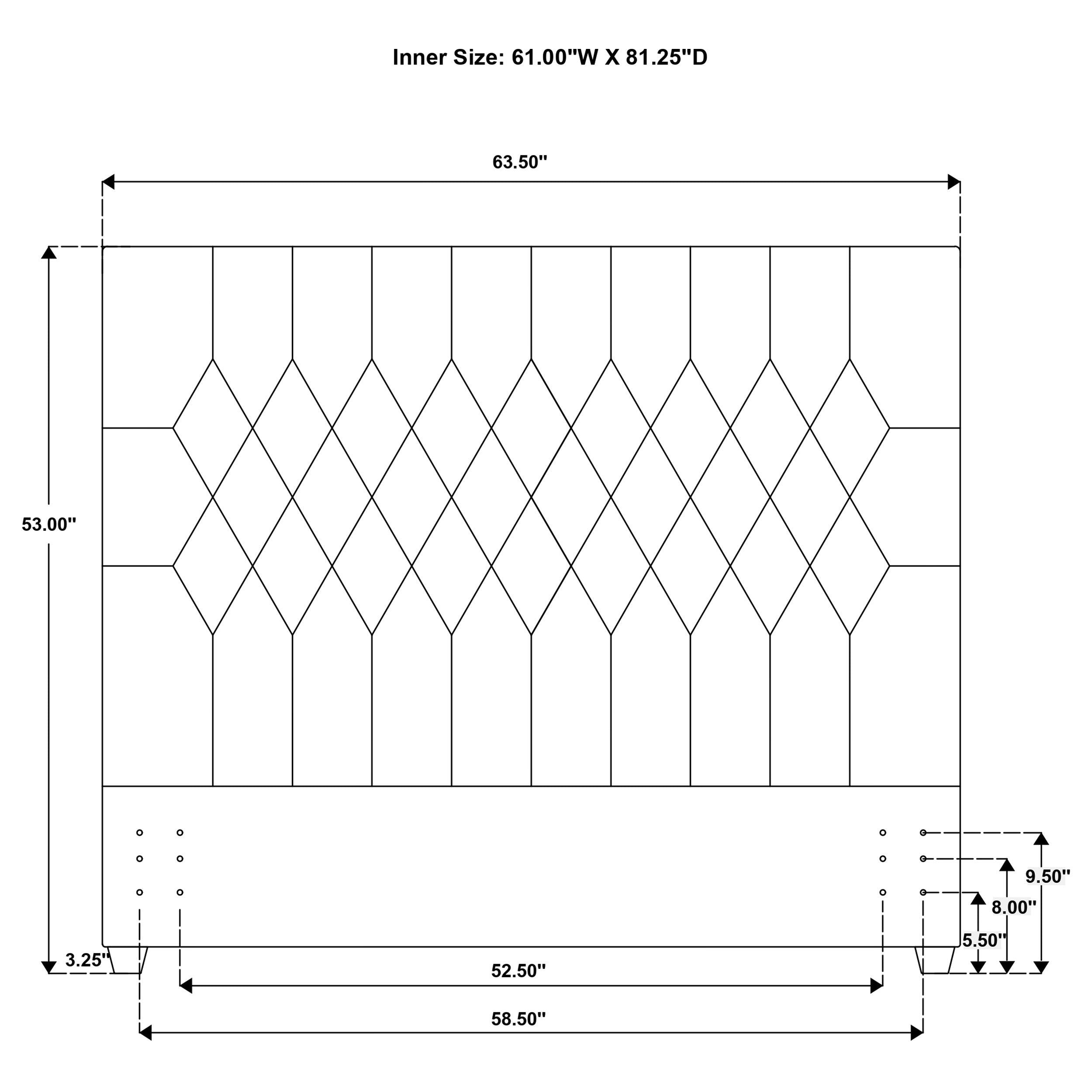 Chloe Upholstered Queen Panel Headboard Oatmeal — view 5