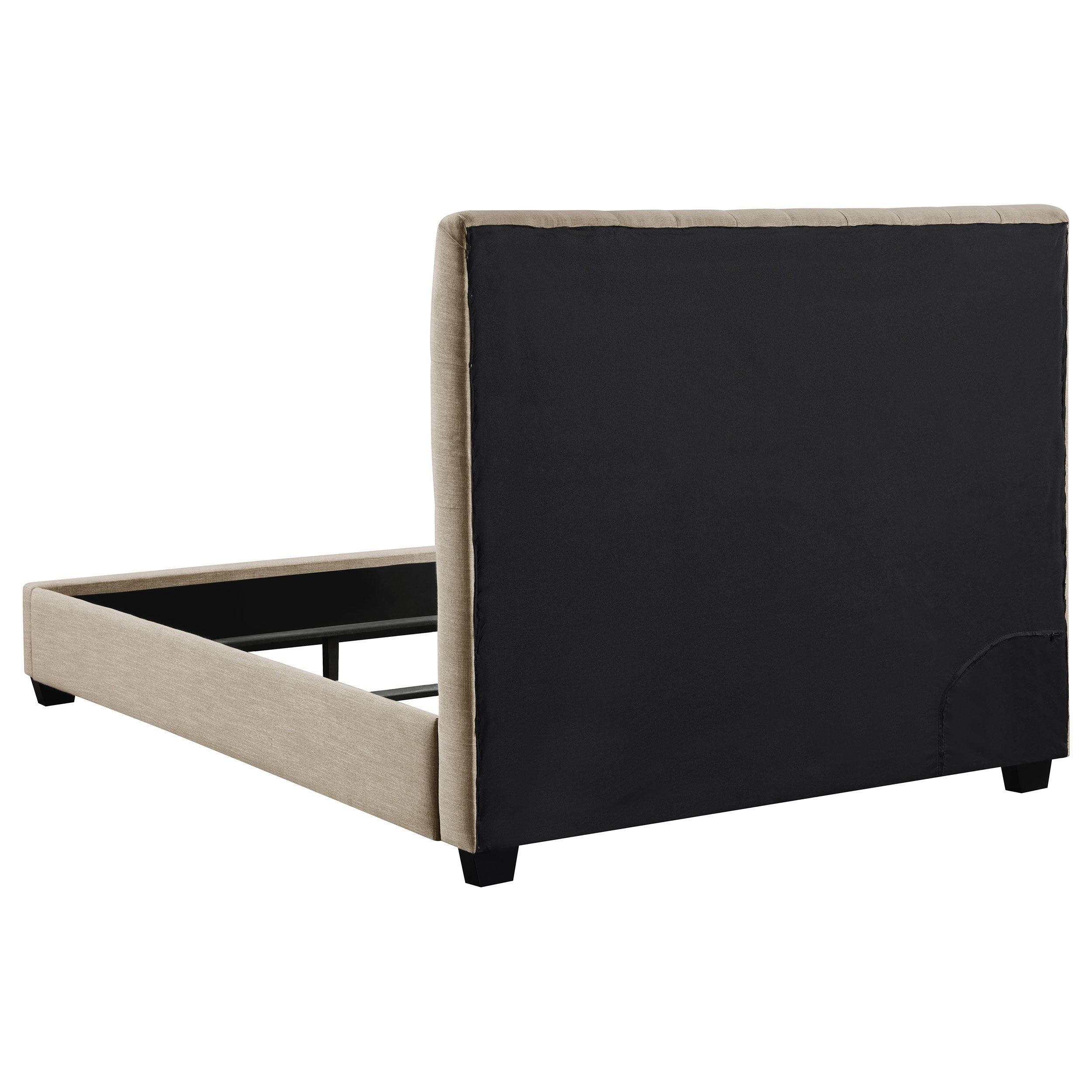 Chloe Upholstered Queen Panel Bed Oatmeal — view 4