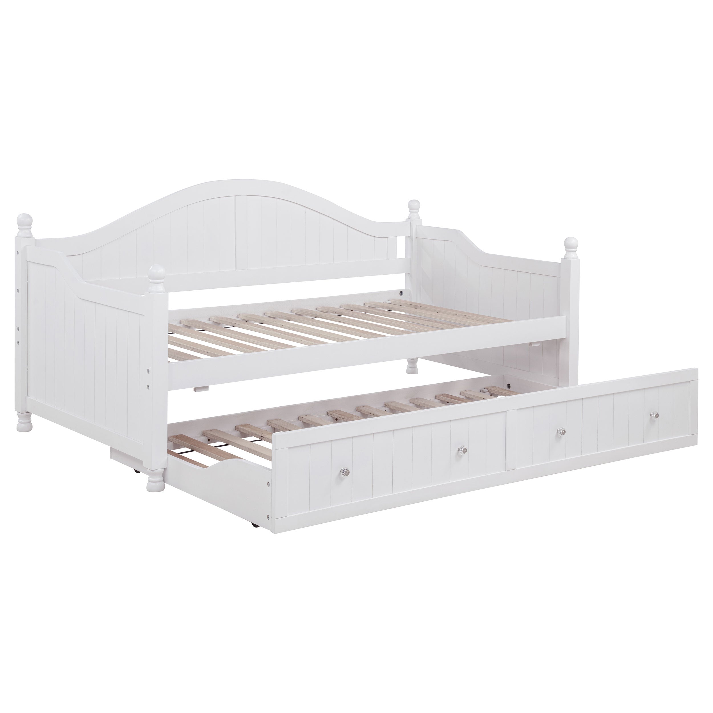 Julie Ann Wood Twin Daybed with Trundle White — view 1