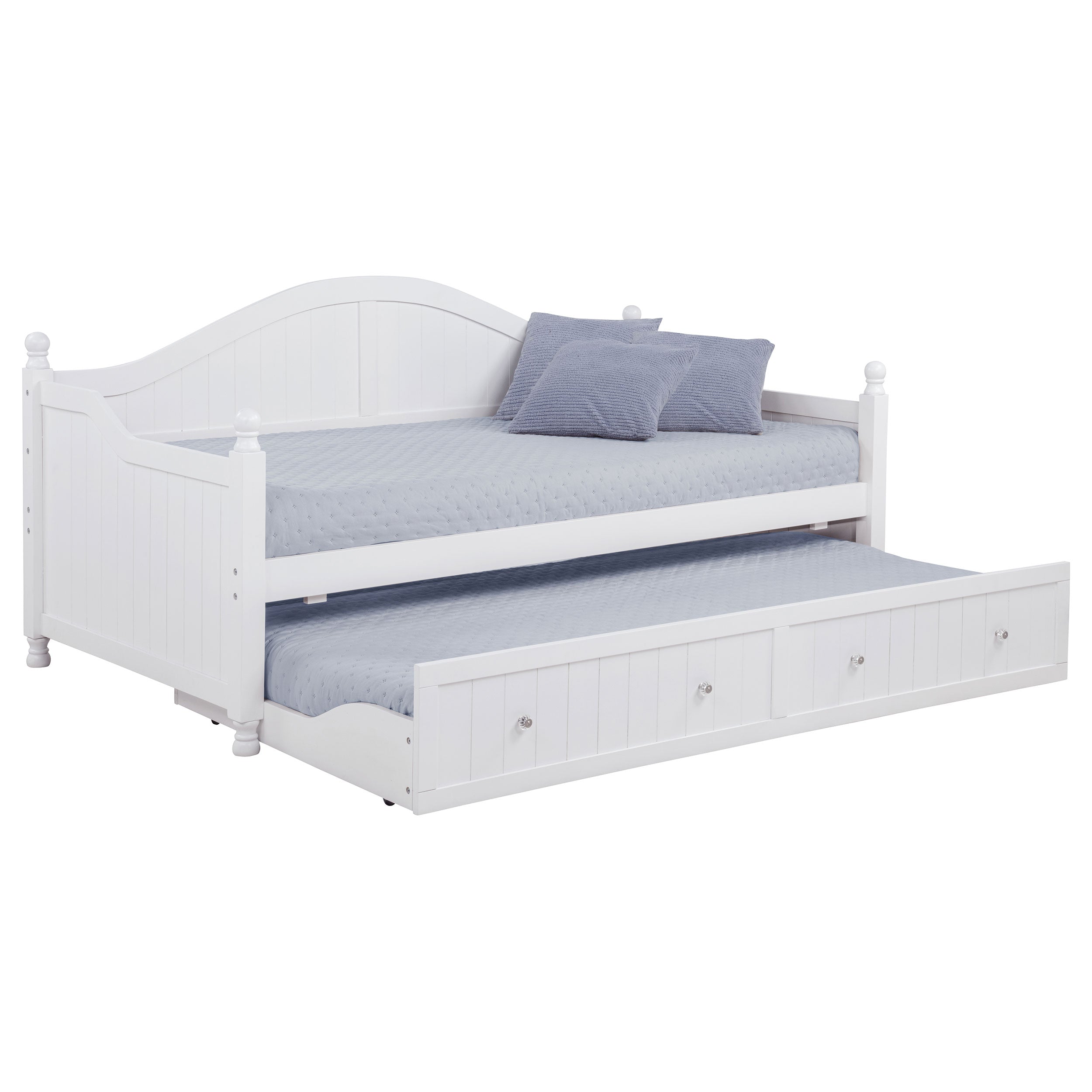 Julie Ann Wood Twin Daybed with Trundle White — view 4