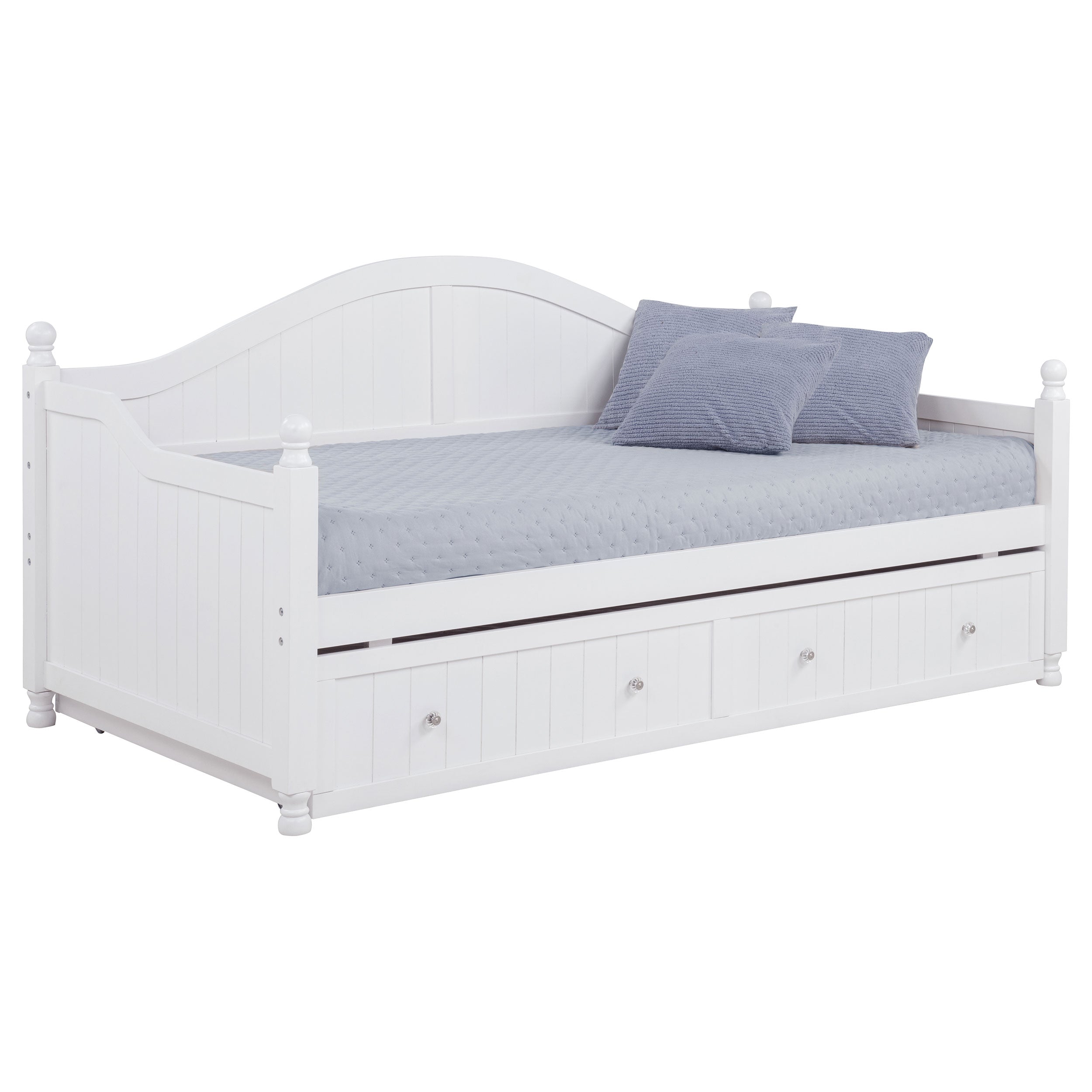 Julie Ann Wood Twin Daybed with Trundle White — view 5
