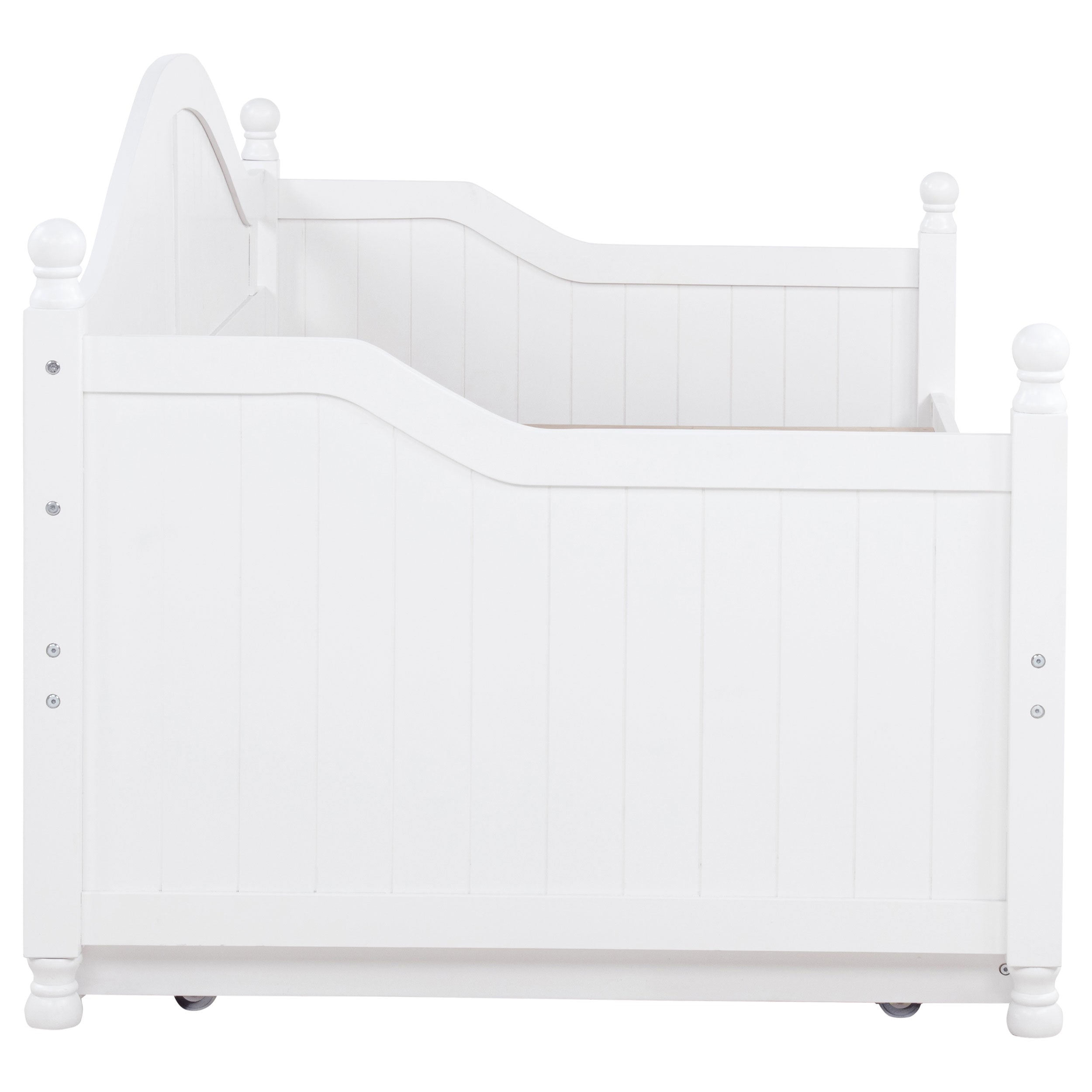 Julie Ann Wood Twin Daybed with Trundle White — view 9