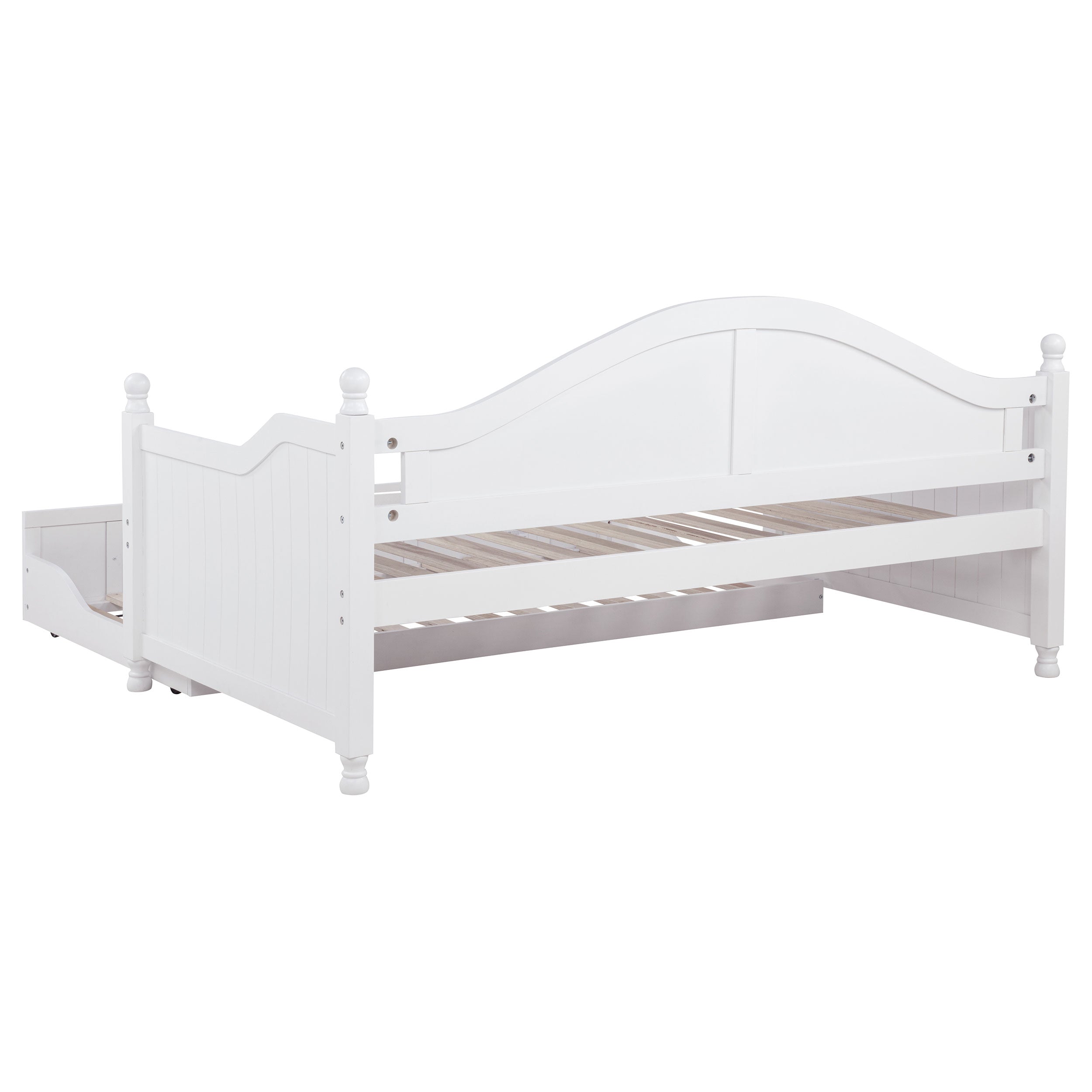 Julie Ann Wood Twin Daybed with Trundle White — view 10