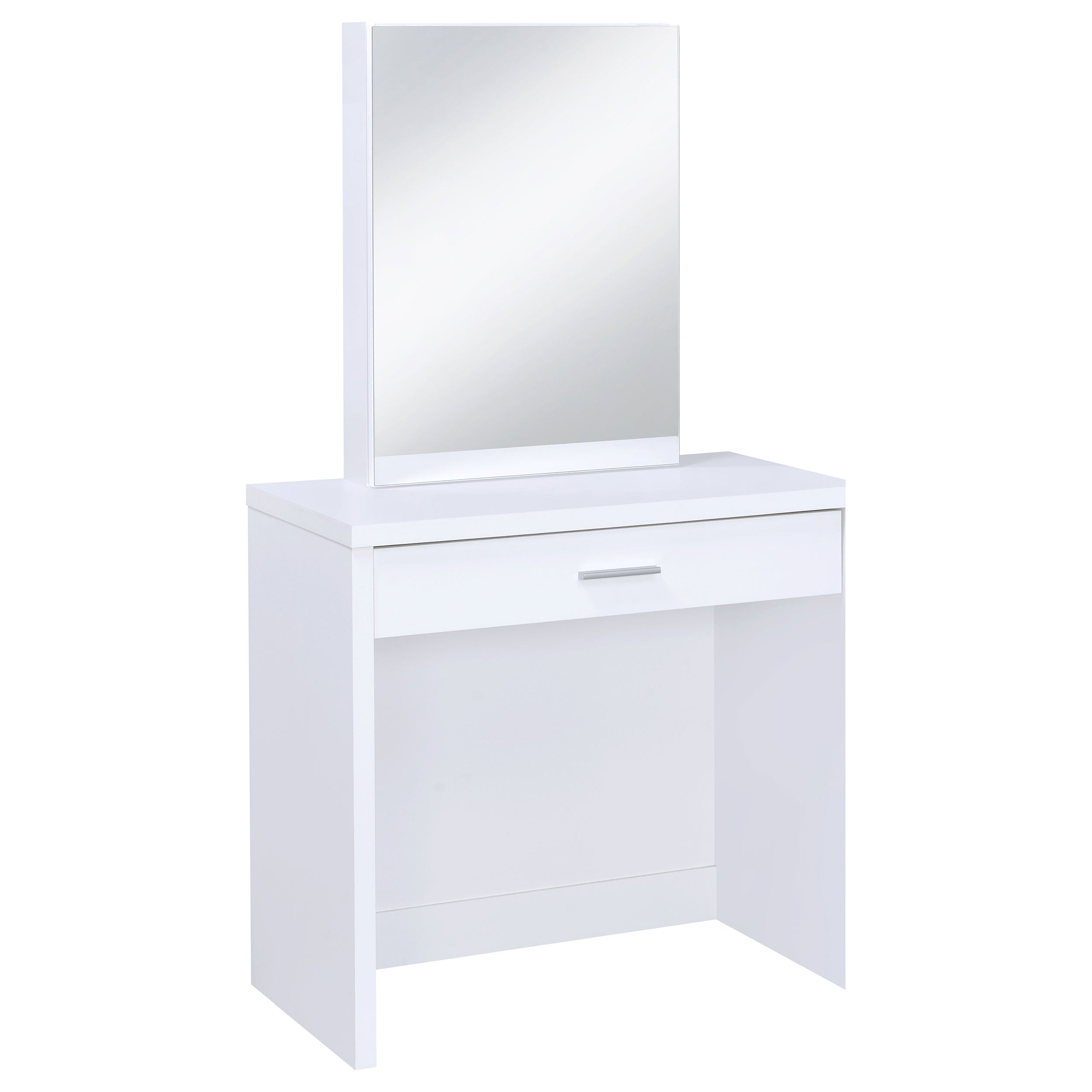 Harvey Vanity Set with Lift-Top Stool White — view 4