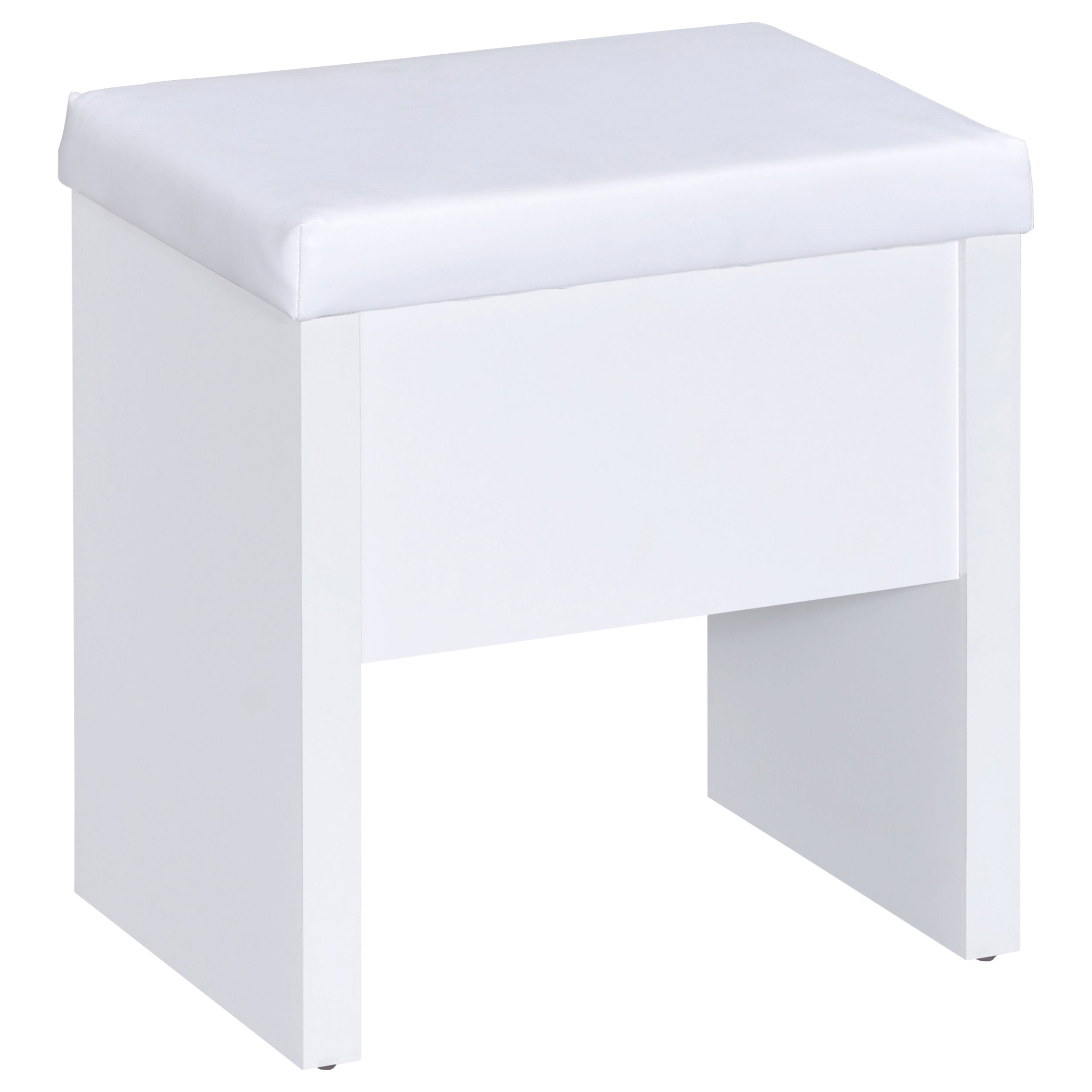 Harvey Vanity Set with Lift-Top Stool White — view 12