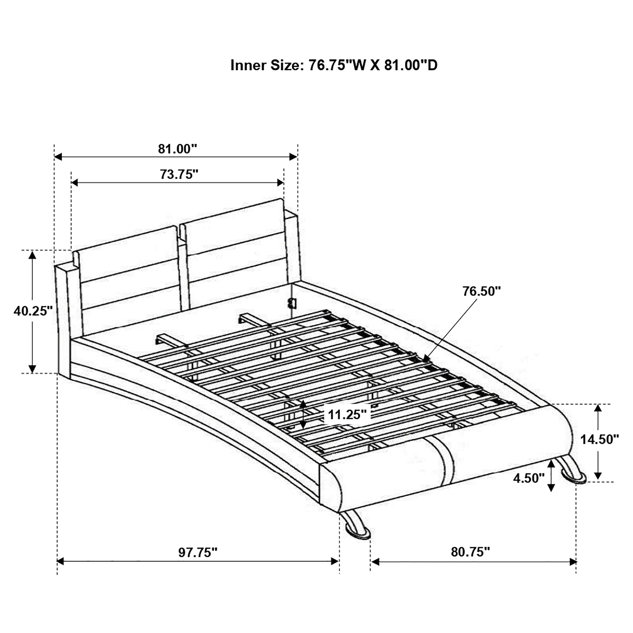 Jeremaine Upholstered Eastern King Sleigh Bed White — view 8
