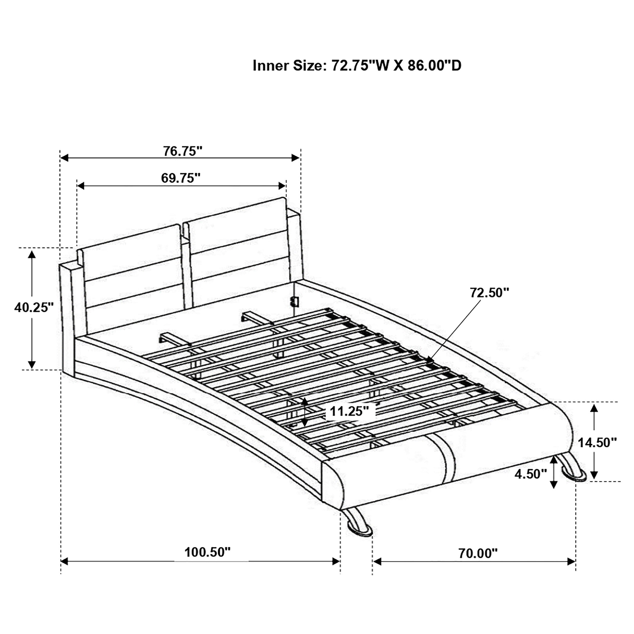 Jeremaine Upholstered California King Sleigh Bed White — view 8