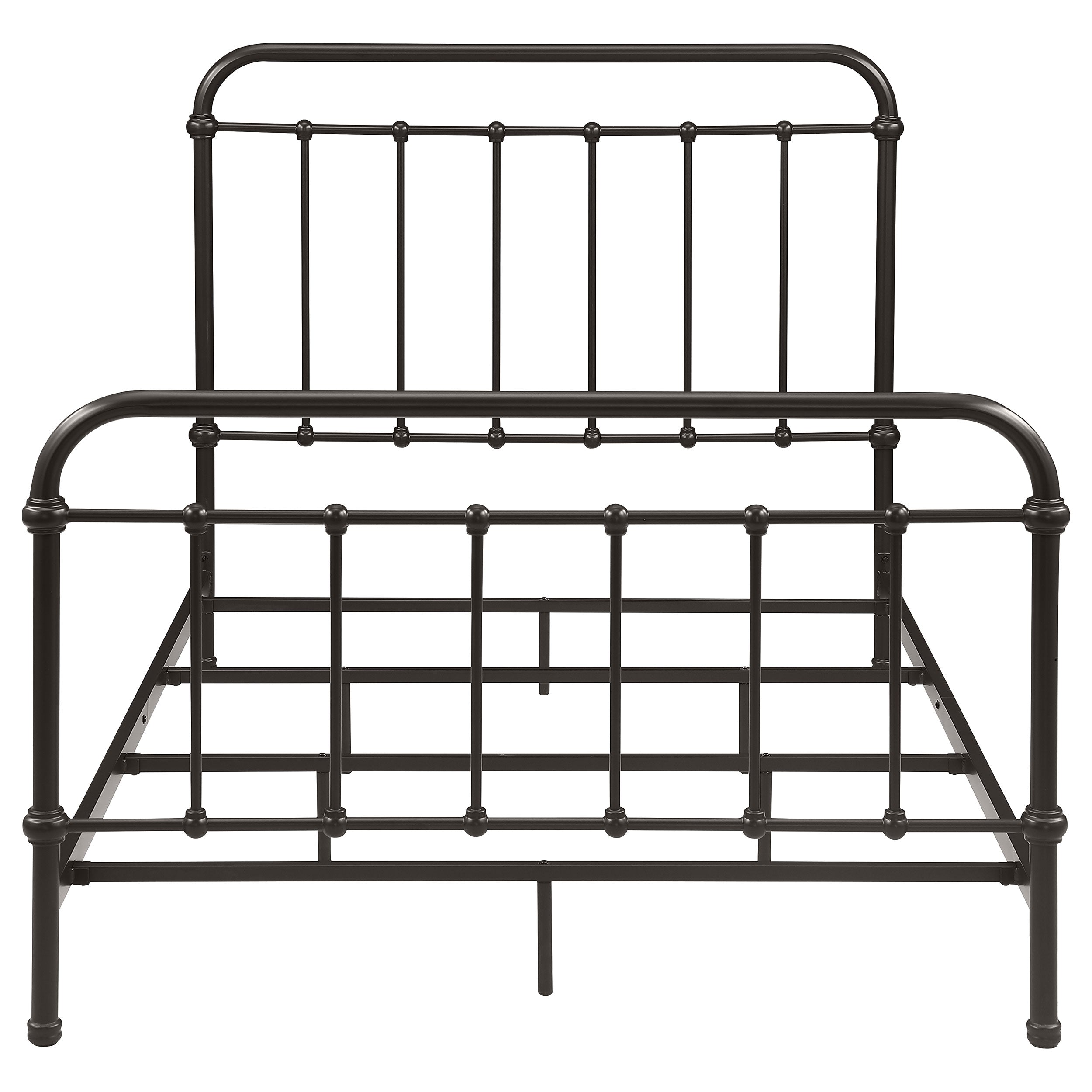 Livingston Metal Full Open Frame Bed Dark Bronze — view 3