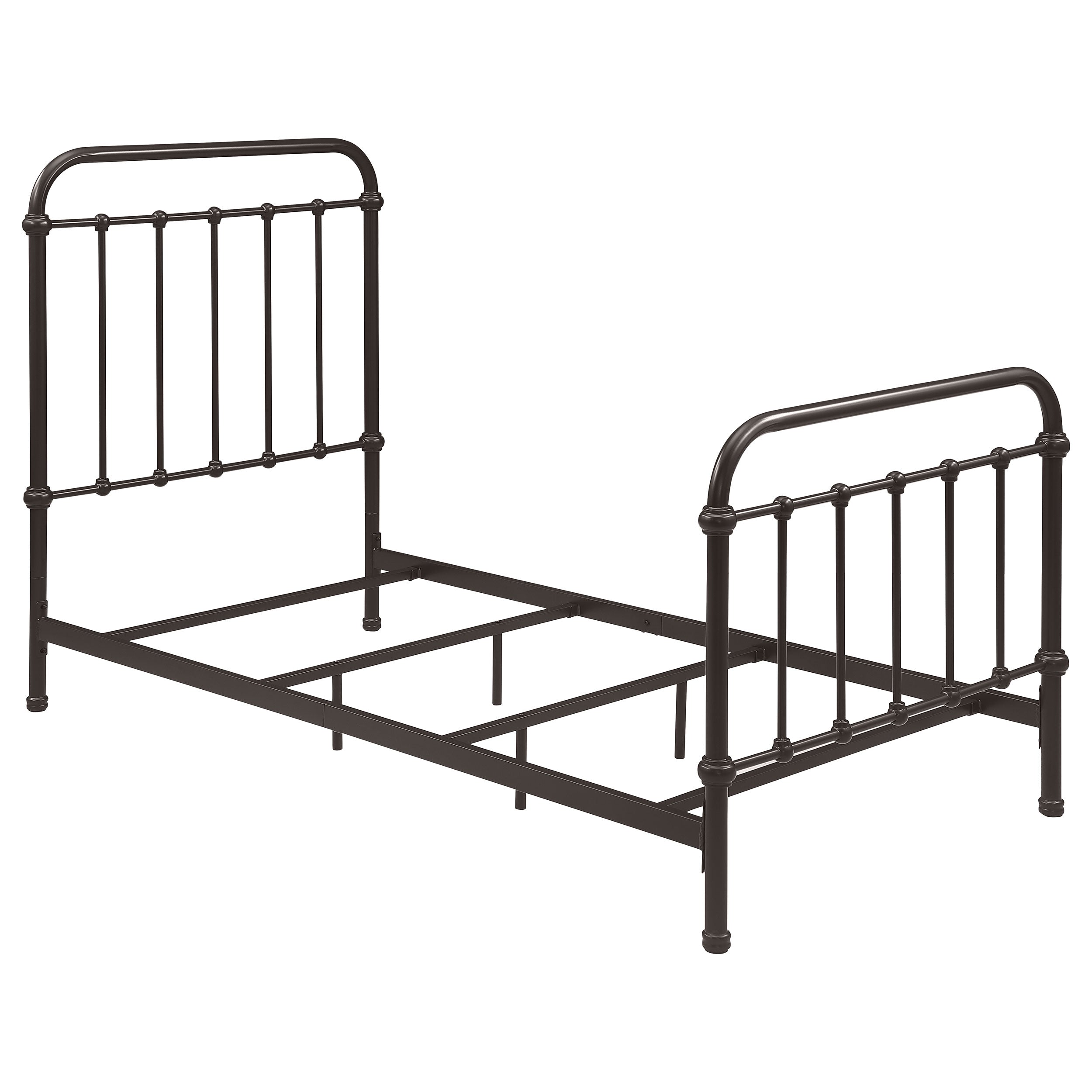 Livingston Metal Twin Open Frame Bed Dark Bronze — view 1