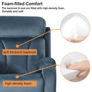 Power Lift Chair Recliner With Remote Control, Electric Reclining Sofa, Fabric Power Recliner For Living Room - Navy Blue